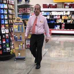 a man walking in a store