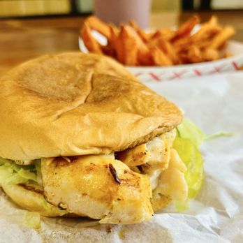 Grumps Burgers - Glen Rose - Chicken Sandwich with Sweet Potato Fries - Burgers Near Me - Glen Rose, Texas Grumps Burgers - Glen Rose - Chicken Sandwich with Sweet Potato Fries - Burgers Near Me - Glen Rose, Texas