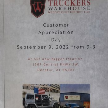 Truckers Warehouse - Free BBQ 09/09/2022 9 am - 430 PM - Auto Customization Near Me - Decatur, Alabama Truckers Warehouse - Free BBQ 09/09/2022 9 am - 430 PM - Auto Customization Near Me - Decatur, Alabama