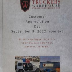 Truckers Warehouse - Free BBQ 09/09/2022 9 am - 430 PM