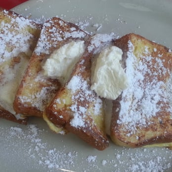 Piner Cafe - Short stack of French Toast with powdered sugar. ($7.95 I believe.) - American Near Me - Santa Rosa, California Piner Cafe - Short stack of French Toast with powdered sugar. ($7.95 I believe.) - American Near Me - Santa Rosa, California