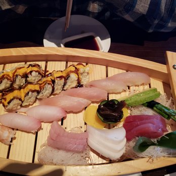 Wasabi - Delish love boat- switched out the salmon for other fish. Consistently delish food! - Sushi Bars Near Me - Amherst, New York Wasabi - Delish love boat- switched out the salmon for other fish. Consistently delish food! - Sushi Bars Near Me - Amherst, New York