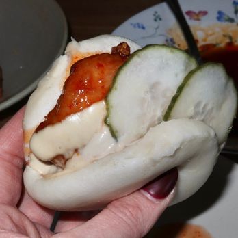 Kawa Ni - This fresh take on traditional bao used hot honey and a tangy pickle. The juicy, golden chicken contrasted well in texture with the bao. - Izakaya Near Me - Denver, Colorado Kawa Ni - This fresh take on traditional bao used hot honey and a tangy pickle. The juicy, golden chicken contrasted well in texture with the bao. - Izakaya Near Me - Denver, Colorado