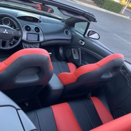 Custom red leather interior. Custom red leather interior.