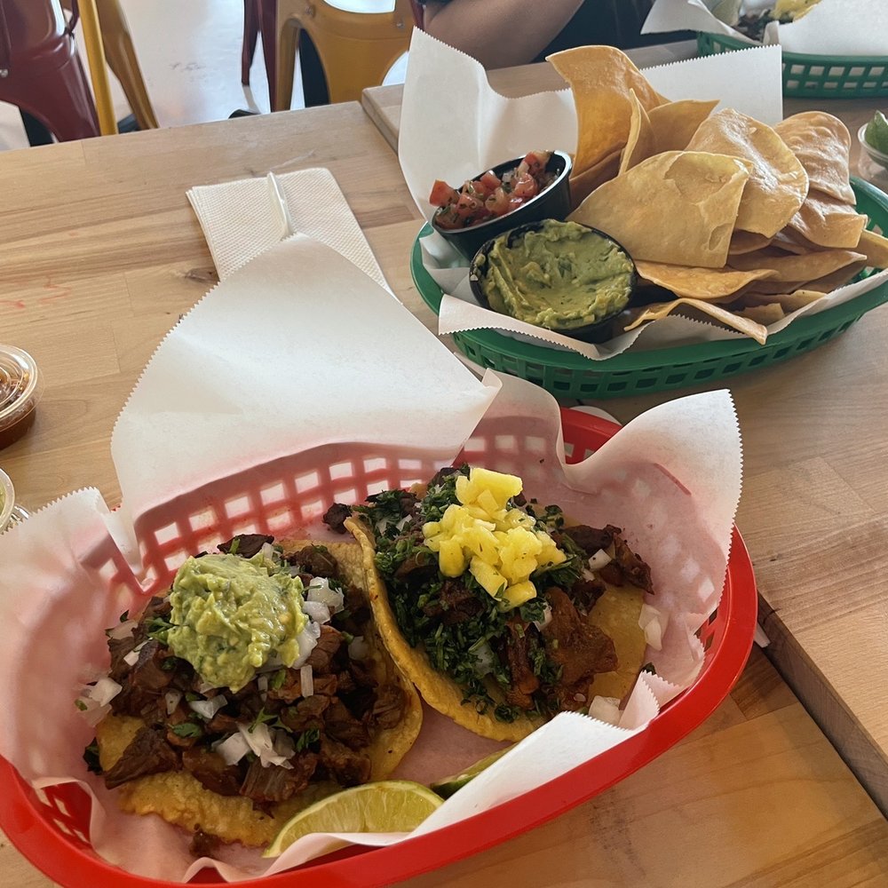 Maize - Taco Carne Asada Taco Pastor Taco Chips, Pico and Guacamole - Tacos Near Me - Draper, Utah Maize - Taco Carne Asada Taco Pastor Taco Chips, Pico and Guacamole - Tacos Near Me - Draper, Utah