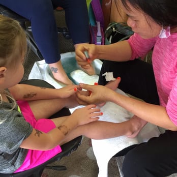 Nail Boutique - Amy has great patience with 2yr old Josey getting Halloween theme polished nails. - Nail Salons Near Me - Alameda, California