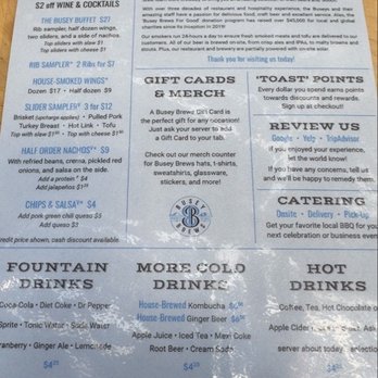 Busey Brews - Menu 8/26 - Brewpubs Near Me - Nederland, Colorado