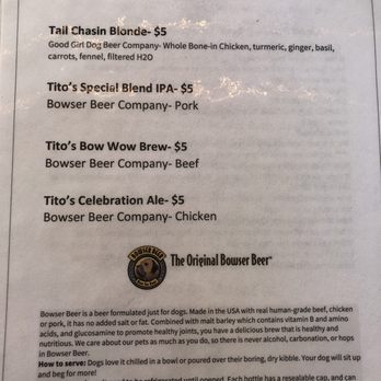 Grayton Road Tavern - Dog Beer Menu - American Near Me - Cleveland, Ohio