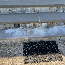 Melgar Masonry & Landscaping - The first time Melgar Masonry fixed the steps, the cement leaked (oozed out) of the stone.