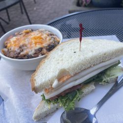 Poncho's Coffee House - Turkey sandwich with Chili