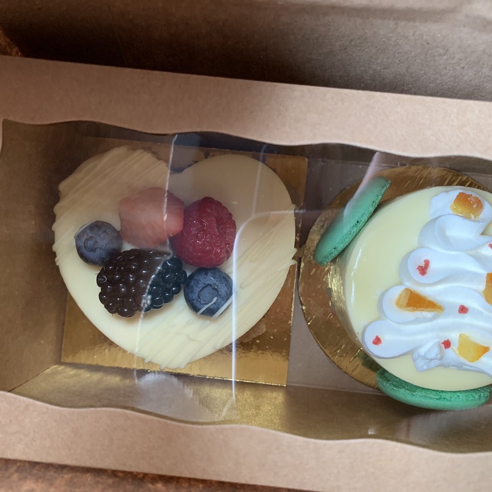 Ciel Dessert - mango passion fruit, left ($9) orange blossom, right ($7) - Desserts Near Me - Westwood, New Jersey Ciel Dessert - mango passion fruit, left ($9) orange blossom, right ($7) - Desserts Near Me - Westwood, New Jersey