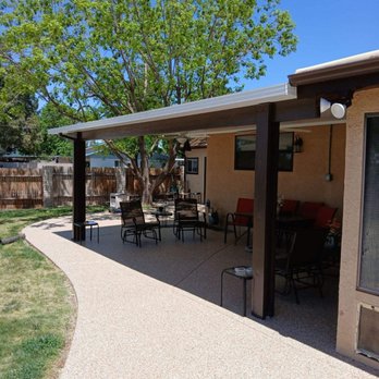 Awnair Awnings - Insulated Roof with lights & ceiling fans to keep you cool on a hot summer day.
Perfect place to entertain your guests - Patio Coverings Near Me - Albuquerque, New Mexico