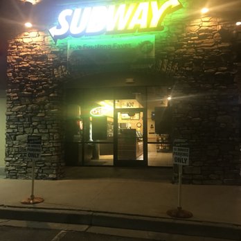Subway - the entrance of a subway restaurant at night - Sandwiches Near Me - Littleton, Colorado Subway - the entrance of a subway restaurant at night - Sandwiches Near Me - Littleton, Colorado