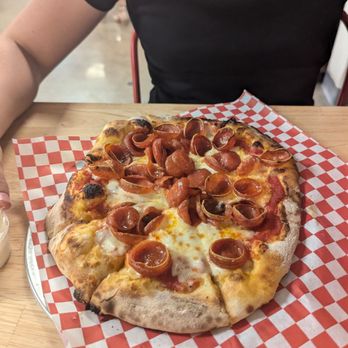 Cinders Wood Fired Pizza - Classic pepperoni. - Pizza Near Me - Redding, California Cinders Wood Fired Pizza - Classic pepperoni. - Pizza Near Me - Redding, California