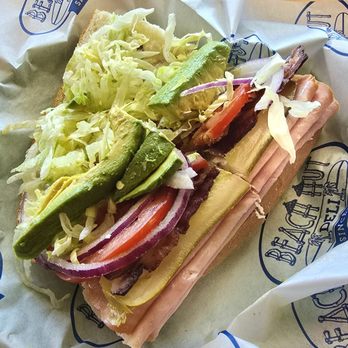 Beach Hut Deli - "Surfin' Pig" - Ham, avocado, bacon & cream cheese - Delis Near Me - Santa Cruz, California Beach Hut Deli - "Surfin' Pig" - Ham, avocado, bacon & cream cheese - Delis Near Me - Santa Cruz, California
