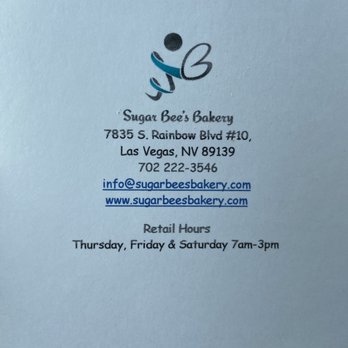 Sugar Bee's Bakery - Sugar Bee's Bakery contact information and hours - Bakeries Near Me - Las Vegas, Nevada Sugar Bee's Bakery - Sugar Bee's Bakery contact information and hours - Bakeries Near Me - Las Vegas, Nevada