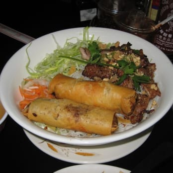 Saigon Noodle House - Pork chop with vermicelli and veggies - Vietnamese Near Me - Merrillville, Indiana