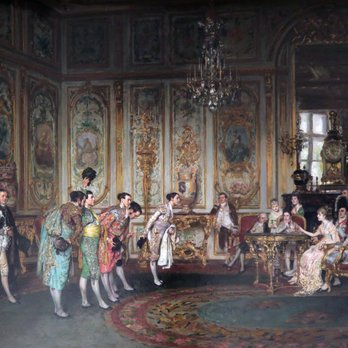 Meadows Museum - António Casanova y Estorach; Favorites of the Court; 1877; oil on canvas - Museums Near Me - Dallas, Texas