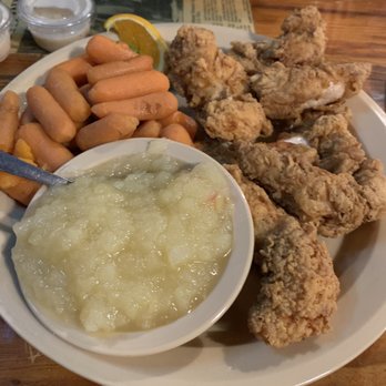 Lambert's Cafe - Ozark - Chicken tenders, carrots and applesauce! - American Near Me - Ozark, Missouri Lambert's Cafe - Ozark - Chicken tenders, carrots and applesauce! - American Near Me - Ozark, Missouri