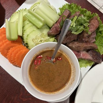 I Heart Cambodia - D8. Steak and Prorhok Sauce (I think) - Cambodian Near Me - Philadelphia, Pennsylvania