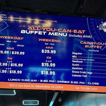 Yami Buffet - Pricing - Buffets Near Me - Alexandria, Virginia Yami Buffet - Pricing - Buffets Near Me - Alexandria, Virginia