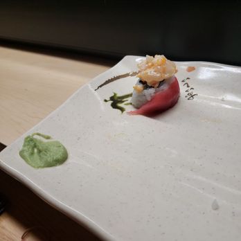 Shogun Sushi - Almost done with my tuna and spicy shrimp and scallop roll - Sushi Bars Near Me - Palmdale, California Shogun Sushi - Almost done with my tuna and spicy shrimp and scallop roll - Sushi Bars Near Me - Palmdale, California
