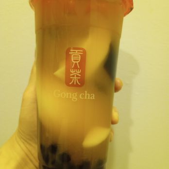 Gong Cha - Large Mango Green Tea with 3J added (tapioca pearls, pudding and grass jelly). Less ice, no added sugar. - Bubble Tea Near Me - Ottawa, Ontario Gong Cha - Large Mango Green Tea with 3J added (tapioca pearls, pudding and grass jelly). Less ice, no added sugar. - Bubble Tea Near Me - Ottawa, Ontario