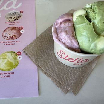 Stella Jean’s Ice Cream - Yuzu Matcha Cloud & Strawberry Oat Crumble (both Vegan & Gluten Free) - Ice Cream & Frozen Yogurt Near Me - Costa Mesa, California Stella Jean’s Ice Cream - Yuzu Matcha Cloud & Strawberry Oat Crumble (both Vegan & Gluten Free) - Ice Cream & Frozen Yogurt Near Me - Costa Mesa, California