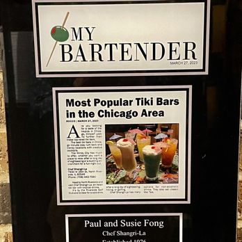 Chef Shangri-La - I had no idea this was the most popular Tiki Bar in Chicagoland - Chinese Near Me - North Riverside, Illinois Chef Shangri-La - I had no idea this was the most popular Tiki Bar in Chicagoland - Chinese Near Me - North Riverside, Illinois