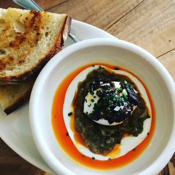Launderette - Turkish egg with Greek yogurt, eggplant and urfa Chile - New American Near Me - Austin, Texas