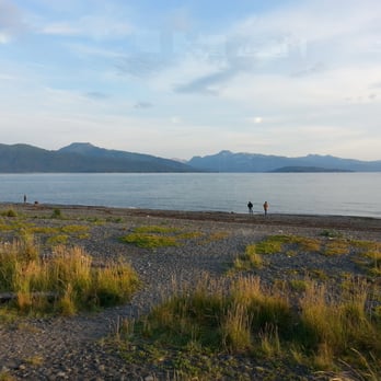 Boardwalk Fish & Chips - The sunset view inside. - Seafood Near Me - Homer, Alaska