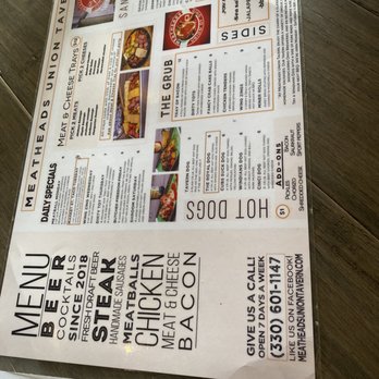 Meatheads Union - a menu for a restaurant - Butcher Near Me - Wooster, Ohio Meatheads Union - a menu for a restaurant - Butcher Near Me - Wooster, Ohio