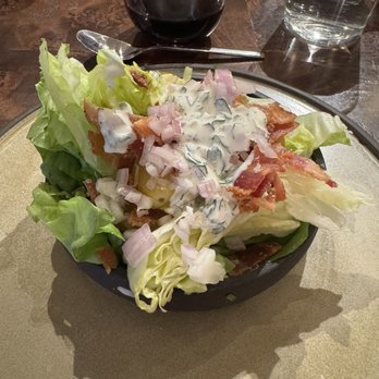 Table and Lain - Wedge salad with butter and iceberg lettuce shallot marinated cherry tomatoes bacon and ranch dressing - Cooking Classes Near Me - Forest Park, Illinois