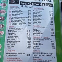 El Guerrero Azteca - Menu