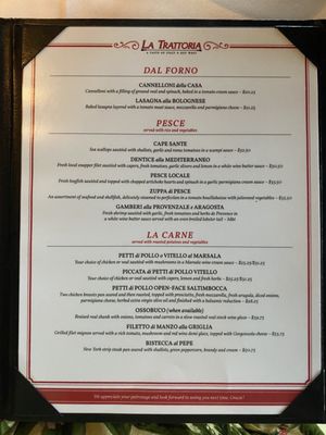 Menu photo 2 La Trattoria Oceanside Key West, FL Menu photo 2 La Trattoria Oceanside Key West, FL