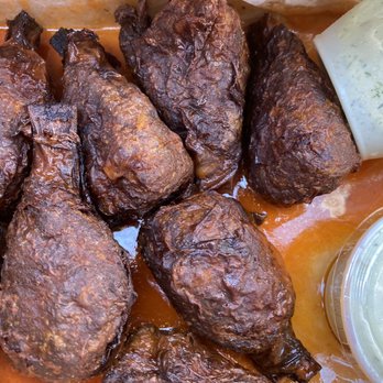 Earth Plant Based Cuisine - Buffalo Wings, dope sauce & Ranch Dressing, 3.28.2022. - Vegan Near Me - Phoenix, Arizona Earth Plant Based Cuisine - Buffalo Wings, dope sauce & Ranch Dressing, 3.28.2022. - Vegan Near Me - Phoenix, Arizona