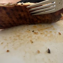 Unfortunate delivery. This was the side that wasn't blackened. (Pic is the day after and microwaved) Unfortunate delivery. This was the side that wasn't blackened. (Pic is the day after and microwaved)