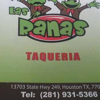 Taqueria Las Ranas - Menu 1 - Mexican Near Me - Houston, Texas
