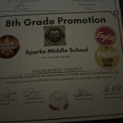 Sparks Middle School - I thank you help