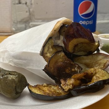 Mana Mana Middle Eastern Restaurant - Falafel in Pita with Eggplant - Mediterranean Near Me - Clearwater, Florida