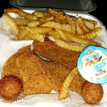 Wings 101 - 2 pc Tilapia Combo with Hushpuppies and Fries with a soda. - Salad Near Me - Atlanta, Georgia Wings 101 - 2 pc Tilapia Combo with Hushpuppies and Fries with a soda. - Salad Near Me - Atlanta, Georgia