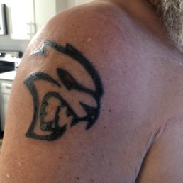 We own a challenger hellcat Redeye so this was my husbands first tattoo. We own a challenger hellcat Redeye so this was my husbands first tattoo.