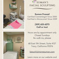 Suman’s Facial Sculpting - Photos of our spa and contact information.