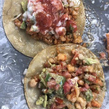 Gato's Tacos - Shrimp tacos with pico and guacamole. (I added a little cheese and salsa to one.) - Food Trucks Near Me - Tazewell, Tennessee Gato's Tacos - Shrimp tacos with pico and guacamole. (I added a little cheese and salsa to one.) - Food Trucks Near Me - Tazewell, Tennessee