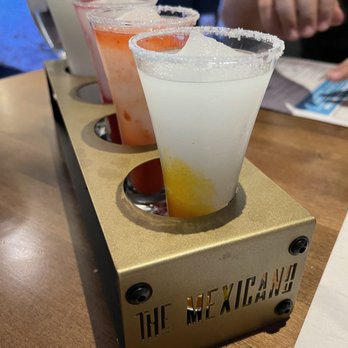 The Mexicano - Margarita flight- mango, strawberry, prickly pear, classic with salt rims - Mexican Near Me - Phoenix, Arizona