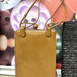 Button And Zip - Vintage brown handbag
