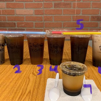 TK Cafe - taro milk tea, black lemon tea, peach tea, mango tea, wintermelon tea, lychee tea with creamer, Milk Tea Custard with Boba - Asian Fusion Near Me - Burbank, California TK Cafe - taro milk tea, black lemon tea, peach tea, mango tea, wintermelon tea, lychee tea with creamer, Milk Tea Custard with Boba - Asian Fusion Near Me - Burbank, California