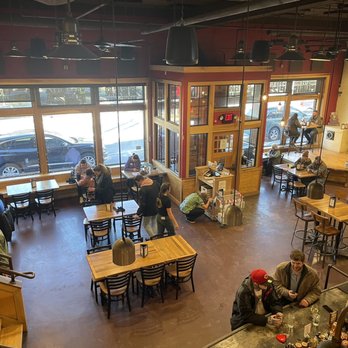 Lost Province Brewing - Look from top of dining room - Pizza Near Me - Boone, North Carolina