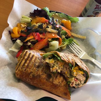 Salad Sensations - Santa Fe Wrap with pesto chicken and Asian salad - Salad Near Me - Bakersfield, California