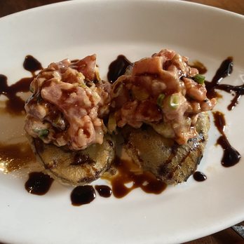 Traif - Tuna tartare with eggplant tempura - New American Near Me - Brooklyn, New York Traif - Tuna tartare with eggplant tempura - New American Near Me - Brooklyn, New York